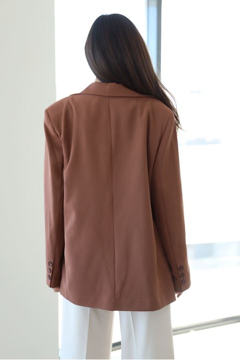 Retro Palazzo Ceket-Kahve