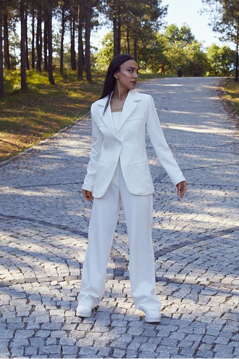 Retro Palazzo Takım-Ekru