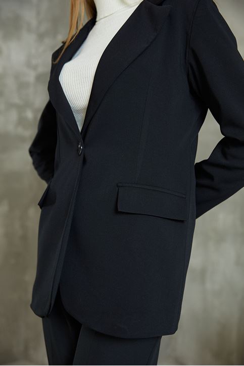 Retro Palazzo Takım-Siyah