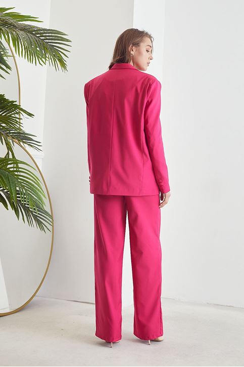 Saten Palazzo Takım-Fuşya