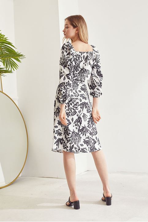 Desenli Etek Takım-Siyah