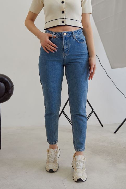 Mom Jean Pantolon-Mavi