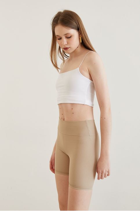Şort Tayt-Bej