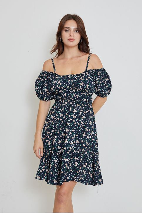 Askılı Elbise-Lacivert