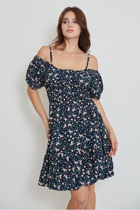 Askılı Elbise-Lacivert