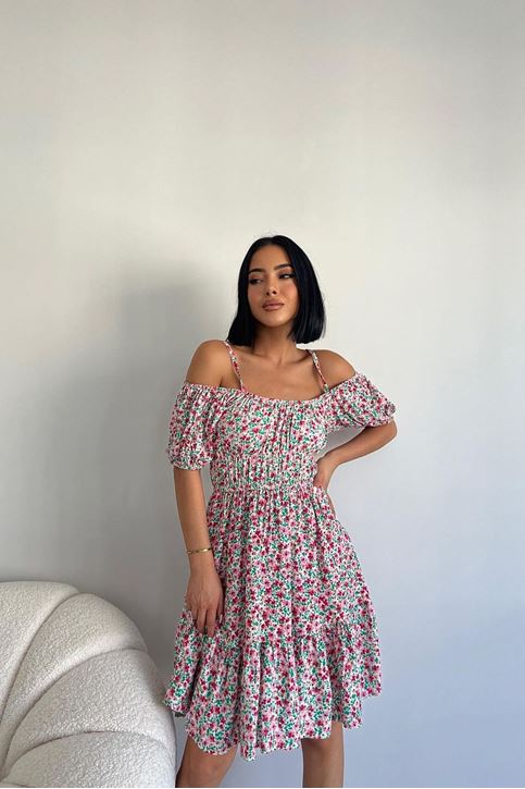 Askılı Elbise-Pembe