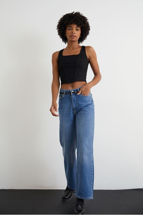 Wide Leg Jean-Mavi