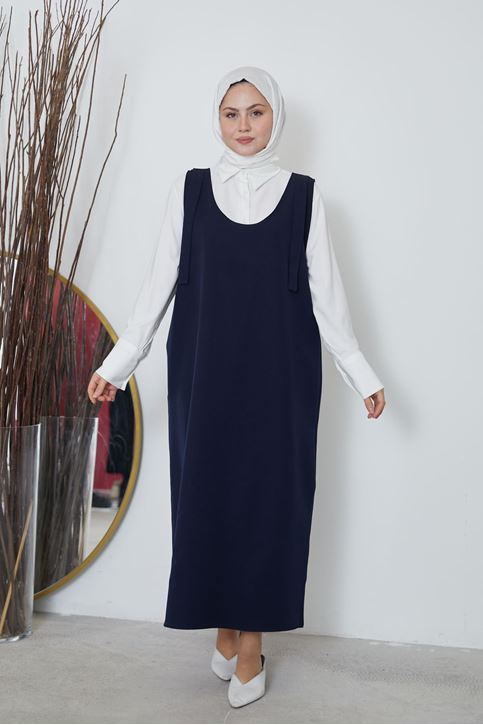 Omuz Detaylı Jile-Lacivert